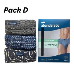 Pack 3 slips Abanderado 100% algodón  Ref.0080